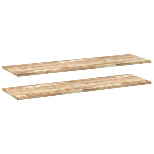 Floating Shelves 2 pcs 140x40x2 cm Untreated Solid Wood Acacia Floating Shelves 2 pcs 140x40x2 cm Untreated Solid Wood Acacia