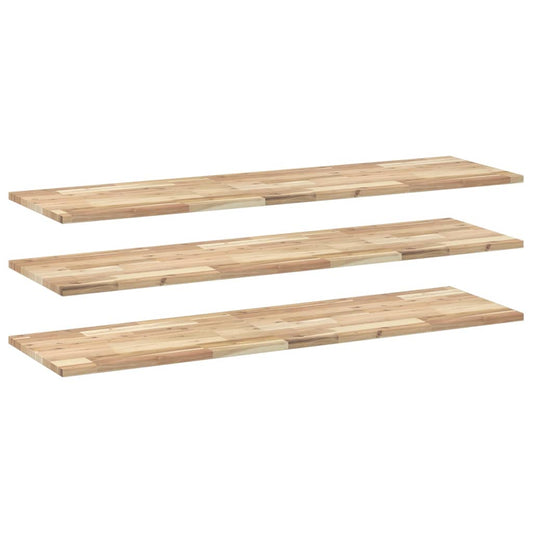 Floating Shelves 3 pcs 160x40x2 cm Untreated Solid Wood Acacia Floating Shelves 3 pcs 160x40x2 cm Untreated Solid Wood Acacia