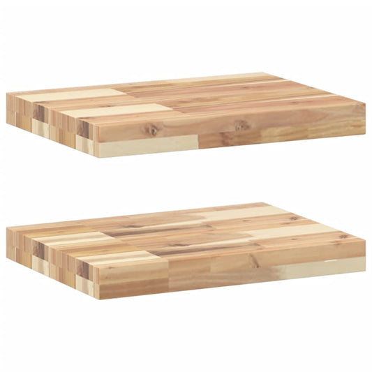 Floating Shelves 2 pcs 60x30x4 cm Untreated Solid Wood Acacia Floating Shelves 2 pcs 60x30x4 cm Untreated Solid Wood Acacia
