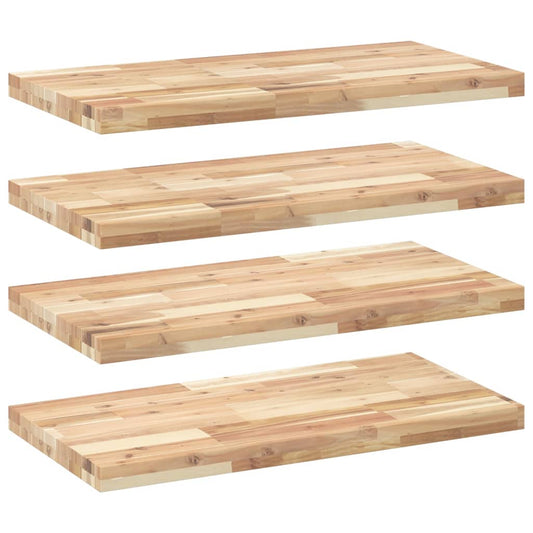 Floating Shelves 4 pcs 100x40x4 cm Untreated Solid Wood Acacia Floating Shelves 4 pcs 100x40x4 cm Untreated Solid Wood Acacia