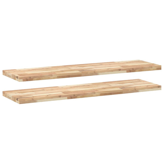 Floating Shelves 2 pcs 160x40x4 cm Untreated Solid Wood Acacia Floating Shelves 2 pcs 160x40x4 cm Untreated Solid Wood Acacia