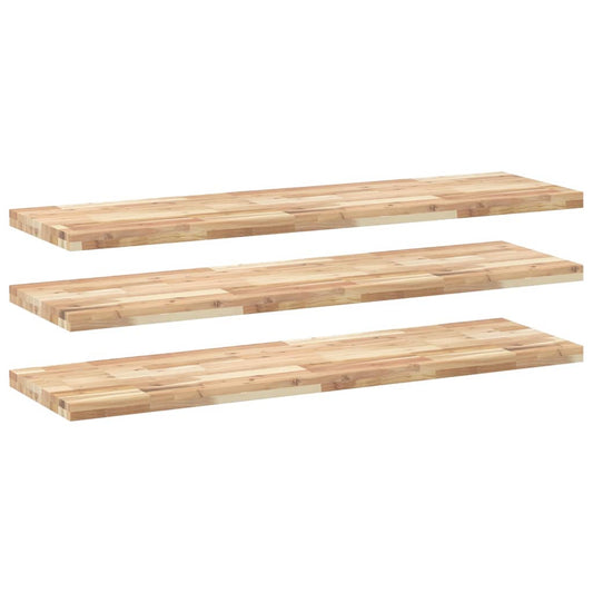 Floating Shelves 3 pcs 160x40x4 cm Untreated Solid Wood Acacia Floating Shelves 3 pcs 160x40x4 cm Untreated Solid Wood Acacia