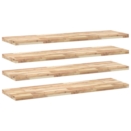 Floating Shelves 4 pcs 160x40x4 cm Untreated Solid Wood Acacia Floating Shelves 4 pcs 160x40x4 cm Untreated Solid Wood Acacia