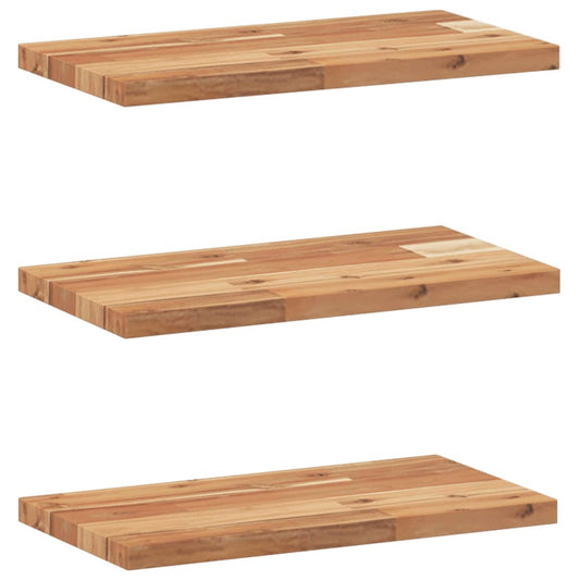 Floating Shelves 3 pcs 60x20x2 cm Oil Finished Solid Wood Acacia Floating Shelves 3 pcs 60x20x2 cm Oil Finished Solid Wood Acacia