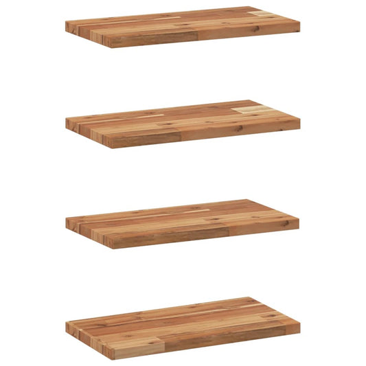 Floating Shelves 4 pcs 60x20x2 cm Oil Finished Solid Wood Acacia Floating Shelves 4 pcs 60x20x2 cm Oil Finished Solid Wood Acacia
