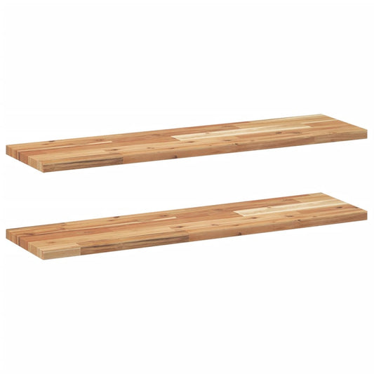 Floating Shelves 2 pcs 80x20x2 cm Oil Finished Solid Wood Acacia Floating Shelves 2 pcs 80x20x2 cm Oil Finished Solid Wood Acacia