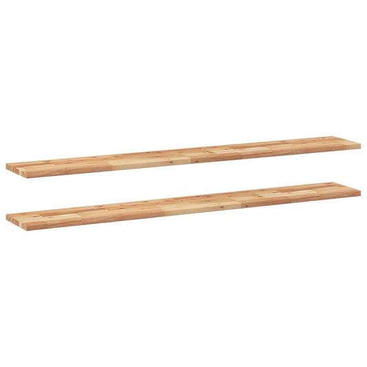 Floating Shelves 2 pcs 160x20x2 cm Oil Finished Solid Wood Acacia Floating Shelves 2 pcs 160x20x2 cm Oil Finished Solid Wood Acacia