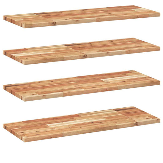 Floating Shelves 4 pcs 80x30x2 cm Oil Finished Solid Wood Acacia Floating Shelves 4 pcs 80x30x2 cm Oil Finished Solid Wood Acacia