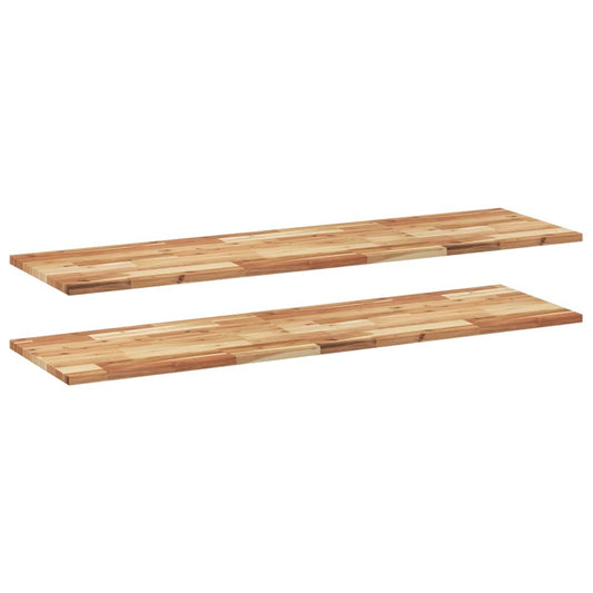 Floating Shelves 2 pcs 140x40x2 cm Oil Finished Solid Wood Acacia Floating Shelves 2 pcs 140x40x2 cm Oil Finished Solid Wood Acacia
