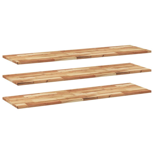 Floating Shelves 3 pcs 140x40x2 cm Oil Finished Solid Wood Acacia Floating Shelves 3 pcs 140x40x2 cm Oil Finished Solid Wood Acacia
