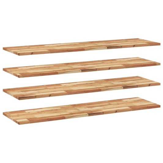 Floating Shelves 4 pcs 140x40x2 cm Oil Finished Solid Wood Acacia Floating Shelves 4 pcs 140x40x2 cm Oil Finished Solid Wood Acacia