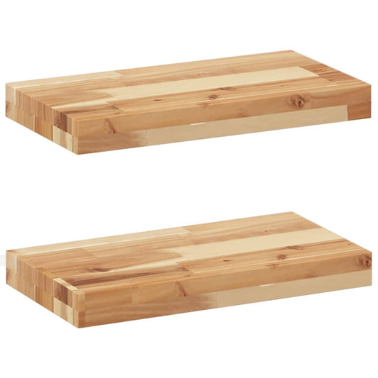 Floating Shelves 2 pcs 40x20x4 cm Oil Finished Solid Wood Acacia Floating Shelves 2 pcs 40x20x4 cm Oil Finished Solid Wood Acacia
