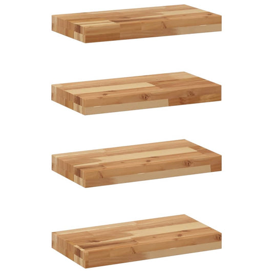 Floating Shelves 4 pcs 60x20x4 cm Oil Finished Solid Wood Acacia Floating Shelves 4 pcs 60x20x4 cm Oil Finished Solid Wood Acacia