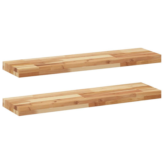 Floating Shelves 2 pcs 80x20x4 cm Oil Finished Solid Wood Acacia Floating Shelves 2 pcs 80x20x4 cm Oil Finished Solid Wood Acacia