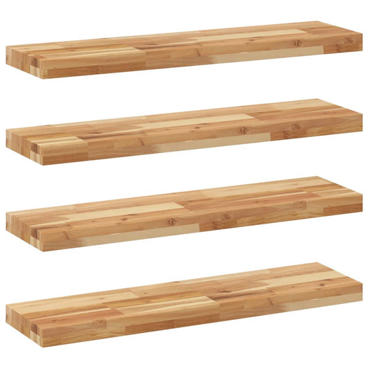 Floating Shelves 4 pcs 80x20x4 cm Oil Finished Solid Wood Acacia Floating Shelves 4 pcs 80x20x4 cm Oil Finished Solid Wood Acacia