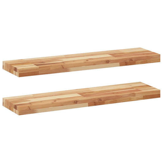 Floating Shelves 2 pcs 100x20x4 cm Oil Finished Floating Shelves 2 pcs 100x20x4 cm Oil Finished
