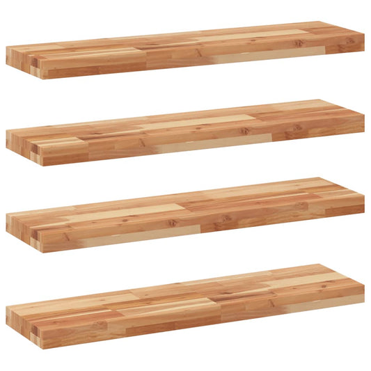 Floating Shelves 4 pcs 100x20x4 cm Oil Finished Solid Wood Acacia Floating Shelves 4 pcs 100x20x4 cm Oil Finished Solid Wood Acacia