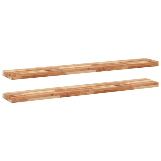 Floating Shelves 2 pcs 140x20x4 cm Oil Finished Floating Shelves 2 pcs 140x20x4 cm Oil Finished