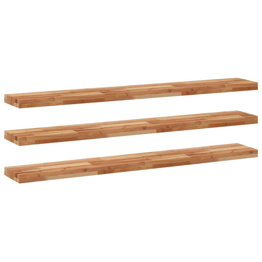 Floating Shelves 3 pcs 140x20x4 cm Oil Finished Floating Shelves 3 pcs 140x20x4 cm Oil Finished