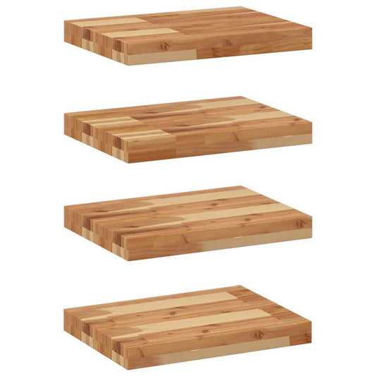 Floating Shelves 4 pcs 40x30x4 cm Oil Finished Solid Wood Acacia Floating Shelves 4 pcs 40x30x4 cm Oil Finished Solid Wood Acacia