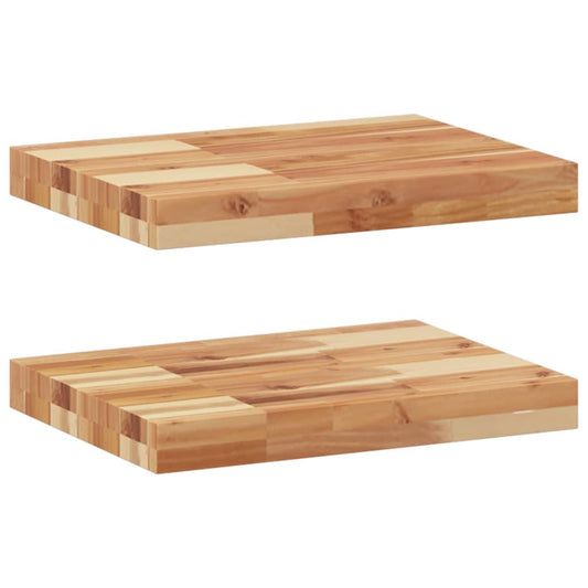 Floating Shelves 2 pcs 60x30x4cm Oil Finished Solid Wood Acacia Floating Shelves 2 pcs 60x30x4cm Oil Finished Solid Wood Acacia