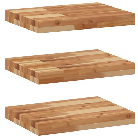Floating Shelves 3 pcs 60x30x4cm Oil Finished Solid Wood Acacia Floating Shelves 3 pcs 60x30x4cm Oil Finished Solid Wood Acacia