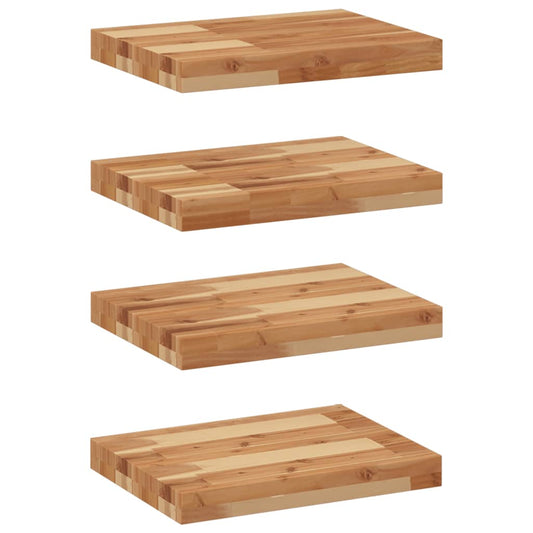 Floating Shelves 4 pcs 60x30x4cm Oil Finished Solid Wood Acacia Floating Shelves 4 pcs 60x30x4cm Oil Finished Solid Wood Acacia