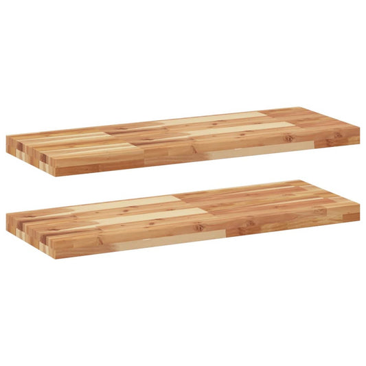 Floating Shelves 2 pcs 80x30x4cm Oil Finished Solid Wood Acacia Floating Shelves 2 pcs 80x30x4cm Oil Finished Solid Wood Acacia