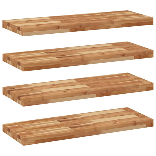 Floating Shelves 4 pcs 80x30x4 cm Oil Finished Solid Wood Acacia Floating Shelves 4 pcs 80x30x4 cm Oil Finished Solid Wood Acacia