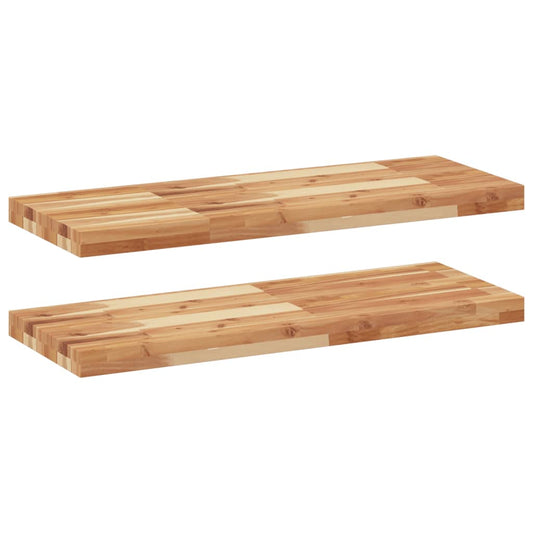 Floating Shelves 2 pcs 100x30x4 cm Oil Finished Solid Wood Acacia Floating Shelves 2 pcs 100x30x4 cm Oil Finished Solid Wood Acacia