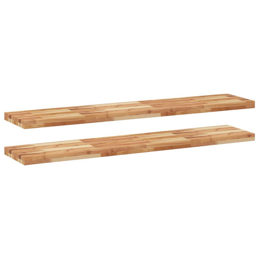 Floating Shelves 2 pcs 120x30x4 cm Oil Finished Solid Wood Acacia Floating Shelves 2 pcs 120x30x4 cm Oil Finished Solid Wood Acacia