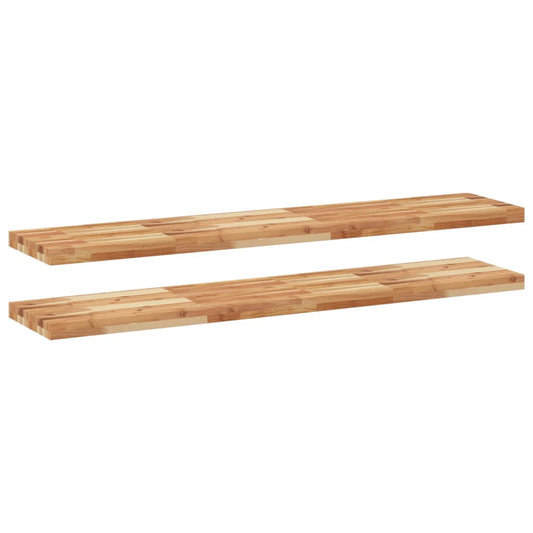 Floating Shelves 2 pcs 140x30x4 cm Oil Finished Solid Wood Acacia Floating Shelves 2 pcs 140x30x4 cm Oil Finished Solid Wood Acacia