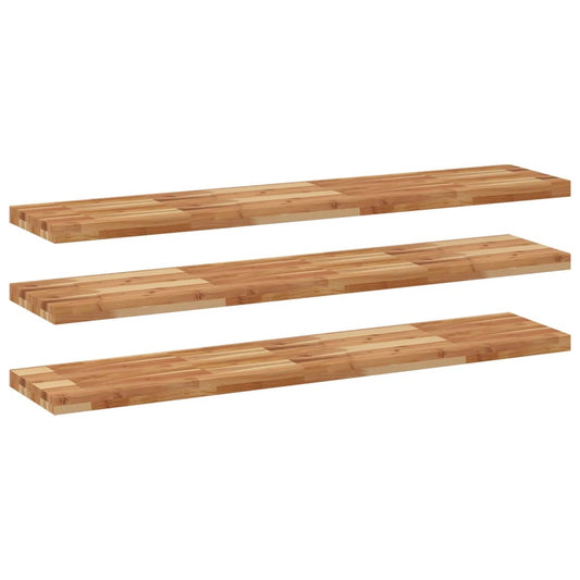 Floating Shelves 3 pcs 140x30x4 cm Oil Finished Solid Wood Acacia Floating Shelves 3 pcs 140x30x4 cm Oil Finished Solid Wood Acacia