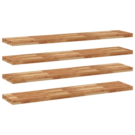 Floating Shelves 4 pcs 140x30x4 cm Oil Finished Solid Wood Acacia Floating Shelves 4 pcs 140x30x4 cm Oil Finished Solid Wood Acacia