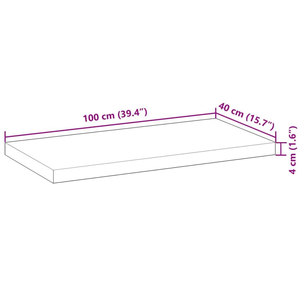 Floating Shelves 4 pcs 100x40x4 cm Oil Finished Solid Wood Acacia