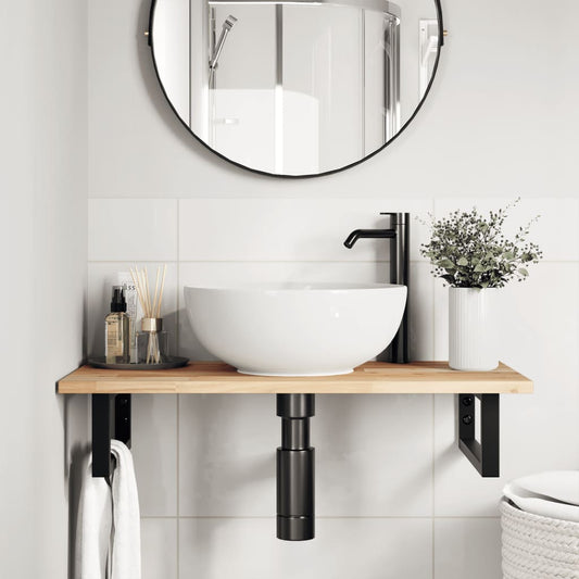 Bathroom Vanity Top Untreated 80x40x2 cm Solid Wood Acacia Bathroom Vanity Top Untreated 80x40x2 cm Solid Wood Acacia