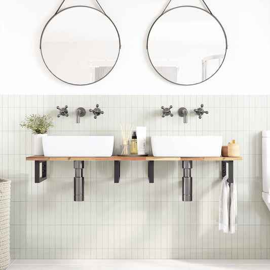 Bathroom Vanity Top Untreated 160x40x2 cm Solid Wood Acacia Bathroom Vanity Top Untreated 160x40x2 cm Solid Wood Acacia