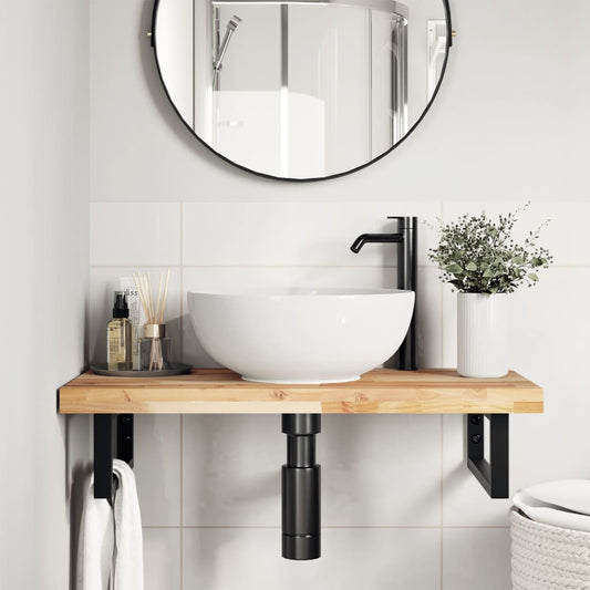 Bathroom Vanity Top Untreated 80x40x4 cm Solid Wood Acacia Bathroom Vanity Top Untreated 80x40x4 cm Solid Wood Acacia