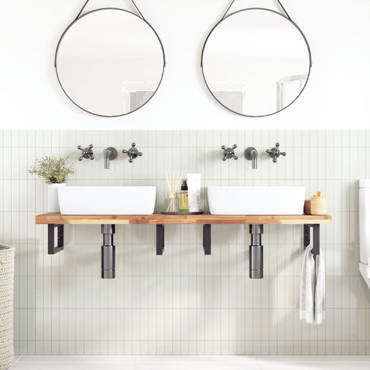 Bathroom Vanity Top Untreated 120x40x4 cm Solid Wood Acacia Bathroom Vanity Top Untreated 120x40x4 cm Solid Wood Acacia