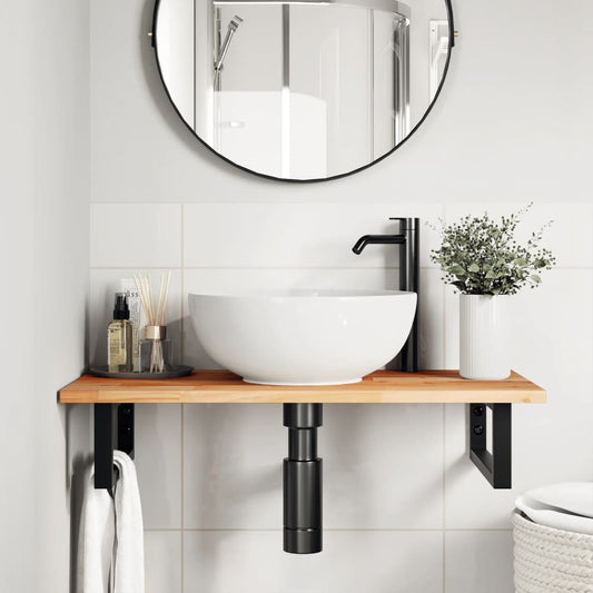 Bathroom Vanity Top Oil Finished 80x40x2 cm Solid Wood Acacia Bathroom Vanity Top Oil Finished 80x40x2 cm Solid Wood Acacia