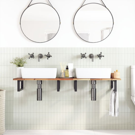 Bathroom Vanity Top Oil Finished 140x40x2 cm Solid Wood Acacia Bathroom Vanity Top Oil Finished 140x40x2 cm Solid Wood Acacia