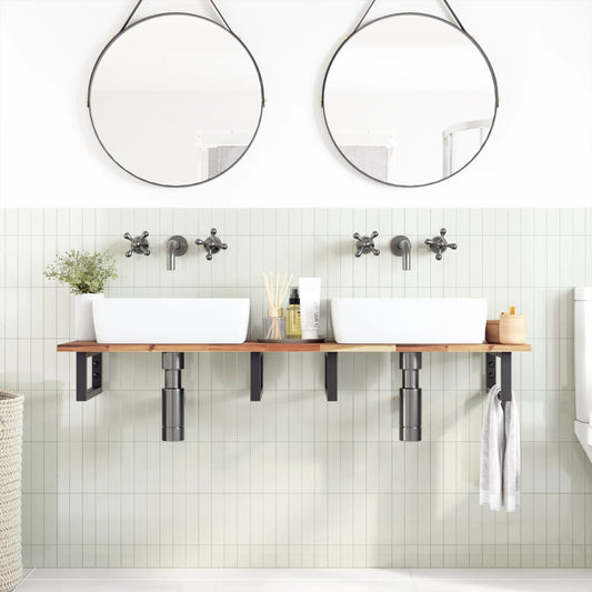 Bathroom Vanity Top Oil Finished 160x40x2 cm Solid Wood Acacia Bathroom Vanity Top Oil Finished 160x40x2 cm Solid Wood Acacia