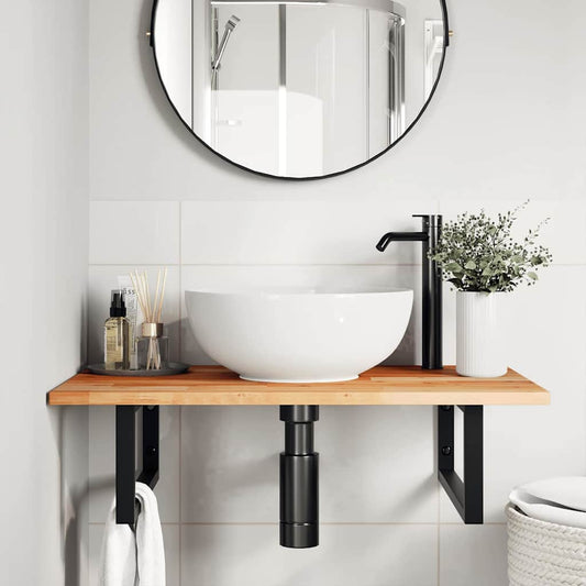 Bathroom Vanity Top Oil Finished 80x50x2 cm Solid Wood Acacia Bathroom Vanity Top Oil Finished 80x50x2 cm Solid Wood Acacia