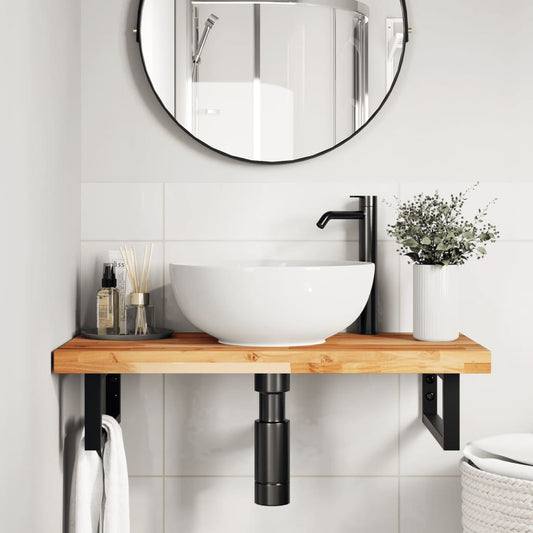Bathroom Vanity Top Oil Finished 80x40x4 cm Solid Wood Acacia Bathroom Vanity Top Oil Finished 80x40x4 cm Solid Wood Acacia