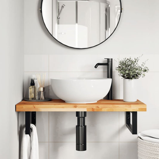 Bathroom Vanity Top Oil Finished 100x40x4 cm Solid Wood Acacia Bathroom Vanity Top Oil Finished 100x40x4 cm Solid Wood Acacia