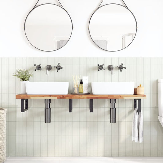 Bathroom Vanity Top Oil Finished 160x40x4 cm Solid Wood Acacia Bathroom Vanity Top Oil Finished 160x40x4 cm Solid Wood Acacia