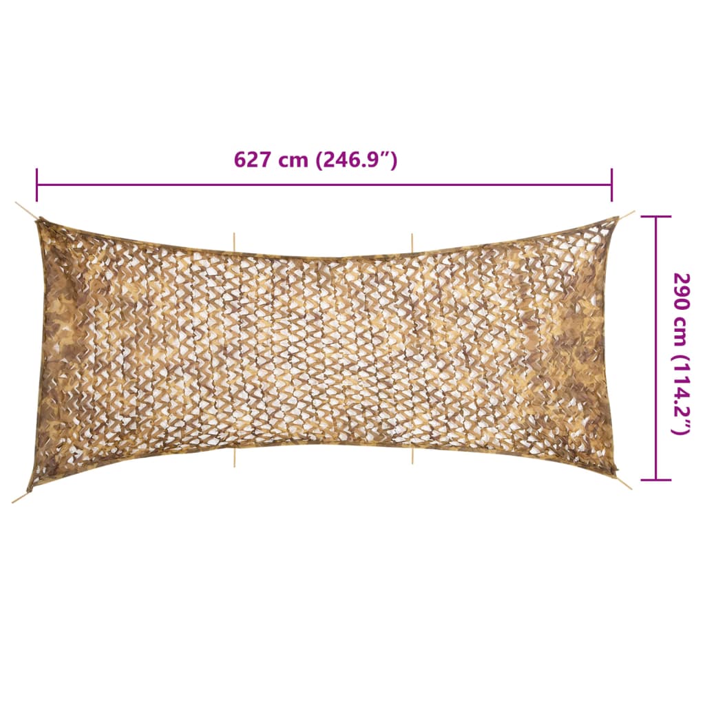 Camouflage Net with Storage Bag 627x290 cm Sand