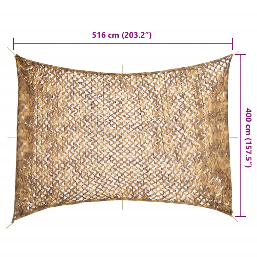 Camouflage Net with Storage Bag 516x400 cm Sand