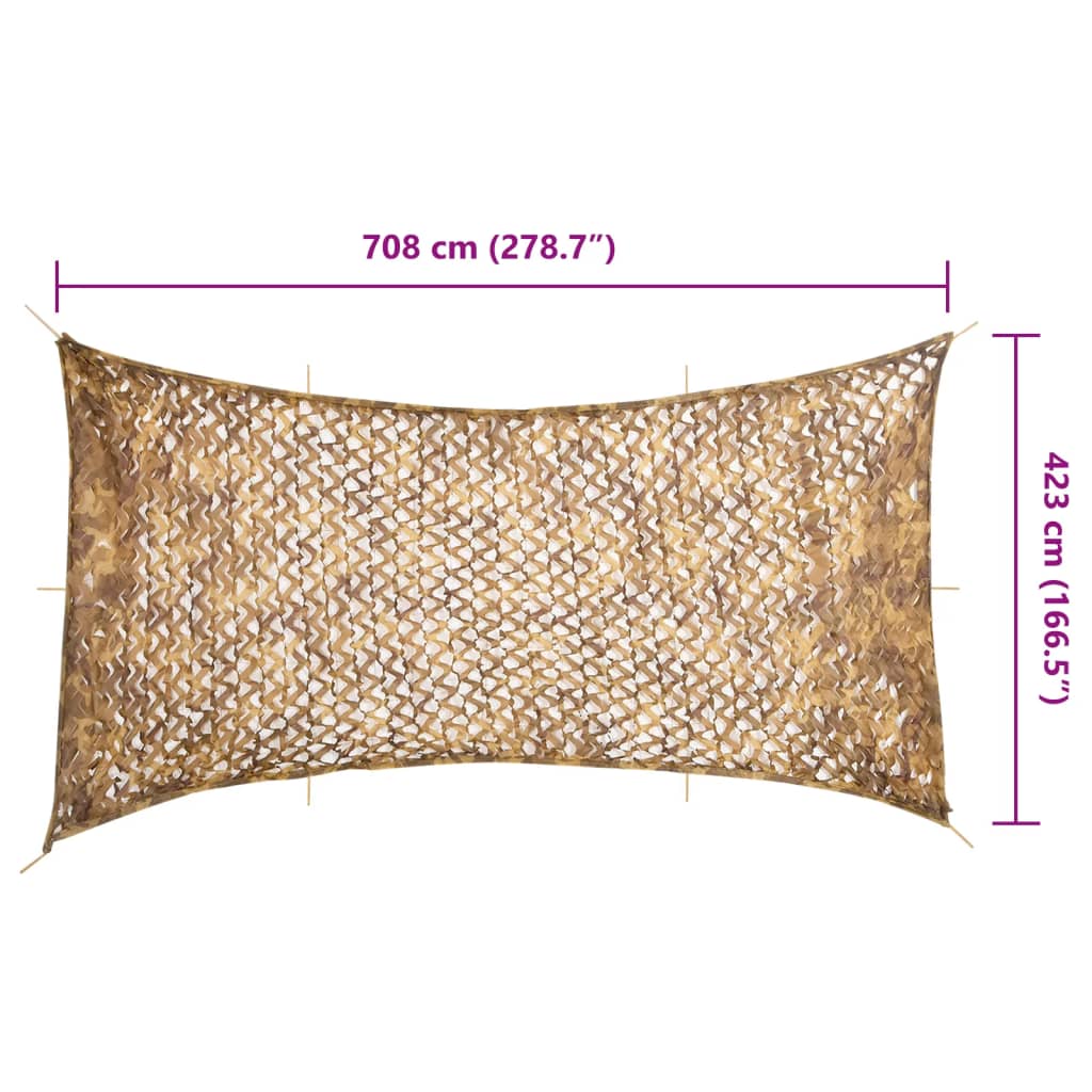 Camouflage Net with Storage Bag 708x423 cm Sand