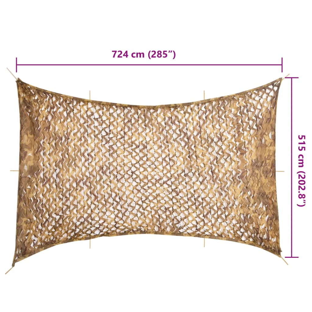 Camouflage Net with Storage Bag 724x515 cm Sand